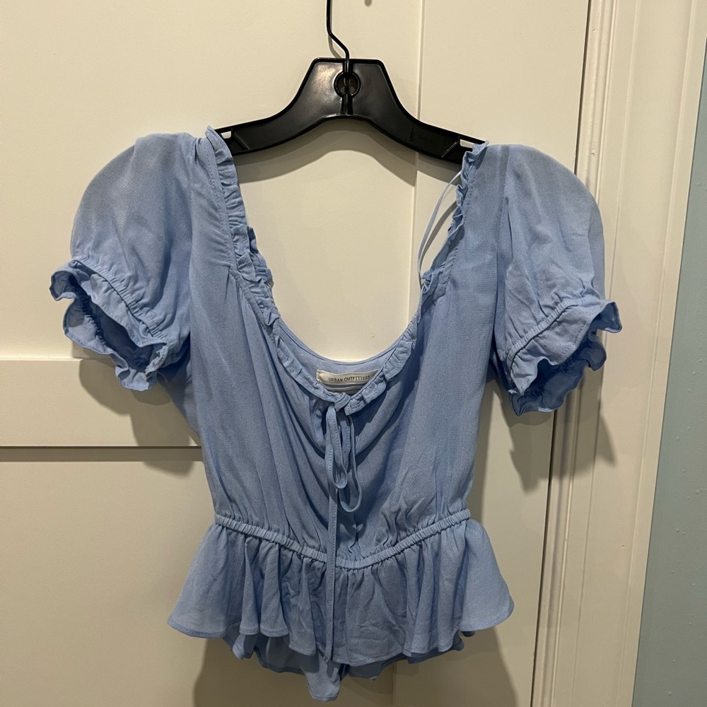 Urban Outfitters light blue crop top in size small.